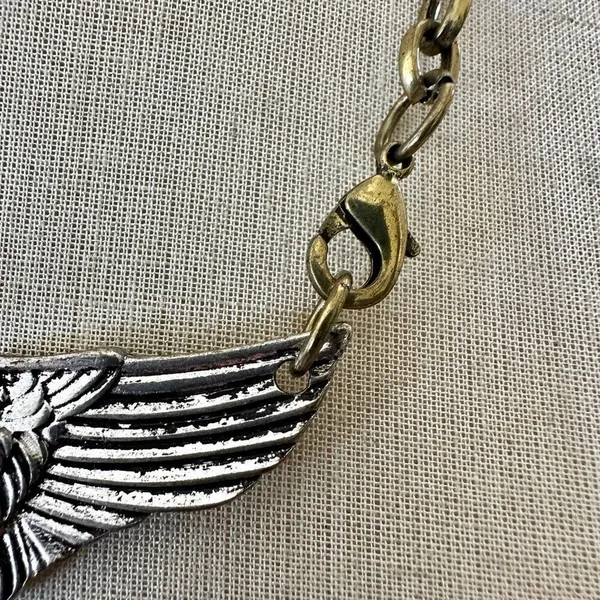 Gypsy Soule Winged Eagle Statement Necklace – WWII Silver - Image 4