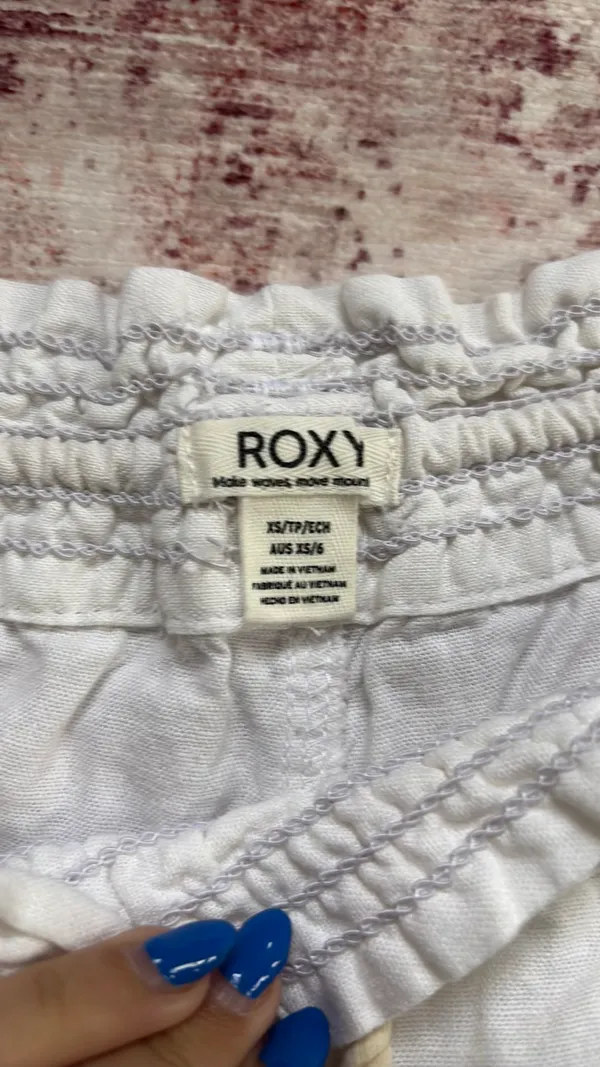Roxy White Linen Pants Oceanside - Image 2
