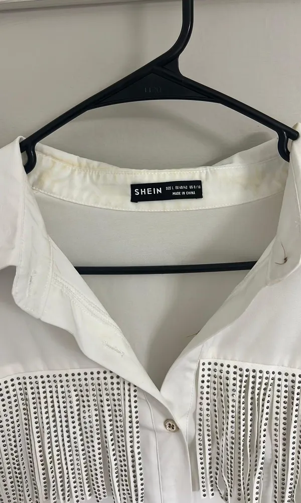 SheIn Button Down Tassel Shirt - Image 4