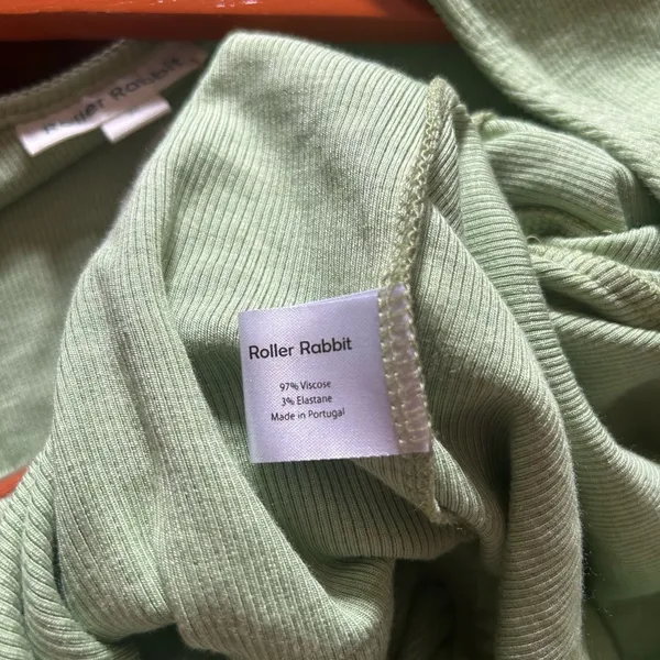 Roller Rabbit Agatha Jumpsuit Ribbed One Piece Jade Green NWT Size‎ M - Image 5