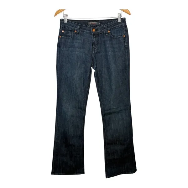Raven Denim Custom Fit Jeans Womens 29 Dark‎ Blue Straight Leg Made in USA - Image 2