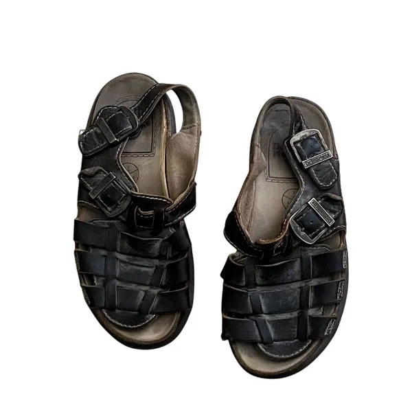 Vintage Dr. Martens Unisex Brown Leather Fisherman Sandals Size 8 - Image 2