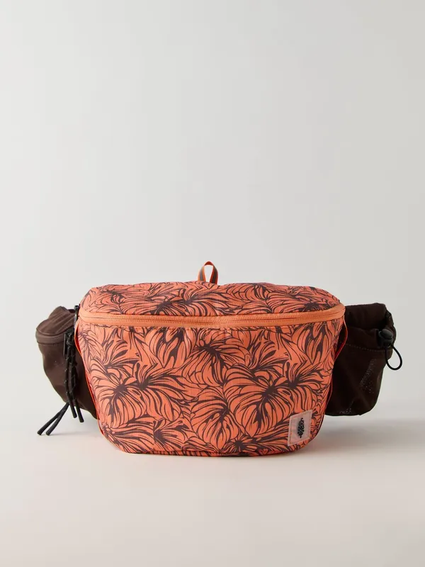 NWT FP Movement by Free People Happy Packer Sling Orange Floral Print Waist Bag - Image 3