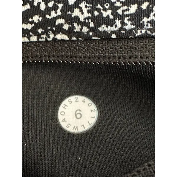 Lululemon Pace Perfect Air Time White Black 7/8 Tight‎ Leggings Women's Size 6 - Image 8