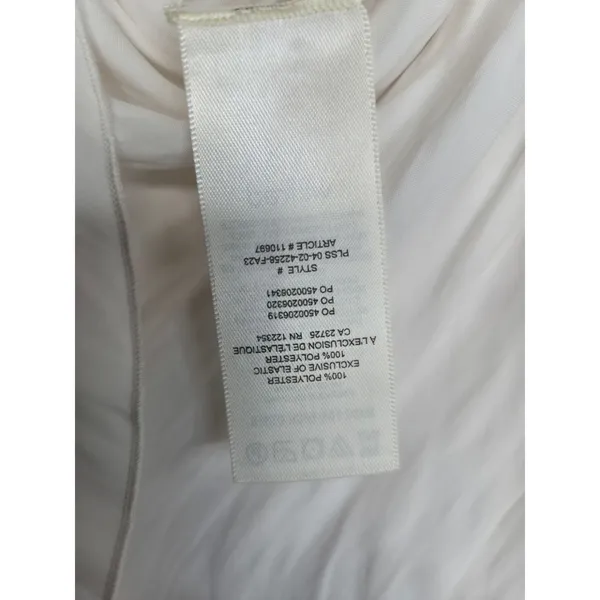 Aritzia Wilfred Milou Blouse Plisse Satin Pin-Tuck Cream Birch Size S Coquette - Image 11