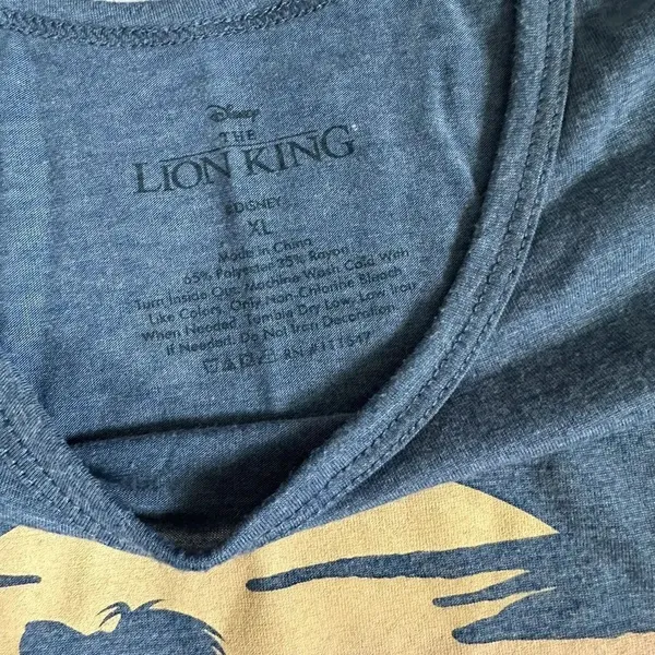 Disney The Lion King Blue Scoop Neck Short Sleeve T Shirt - Image 3