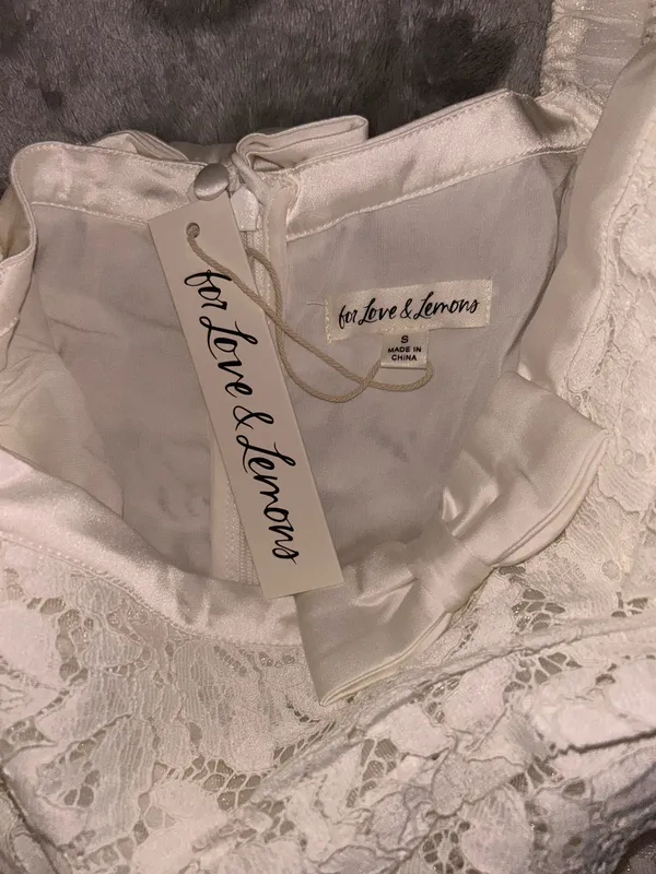 For Love & Lemons Colette Bridal Gown with Detachable Train Size S NWT - Image 9
