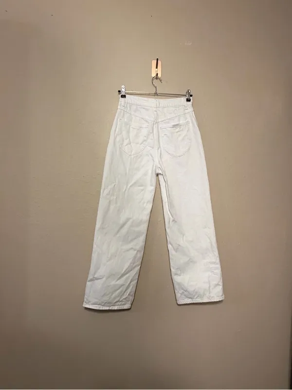 Rollas White Heidi High Rise Loose Straight Jeans Size 27 - Image 6
