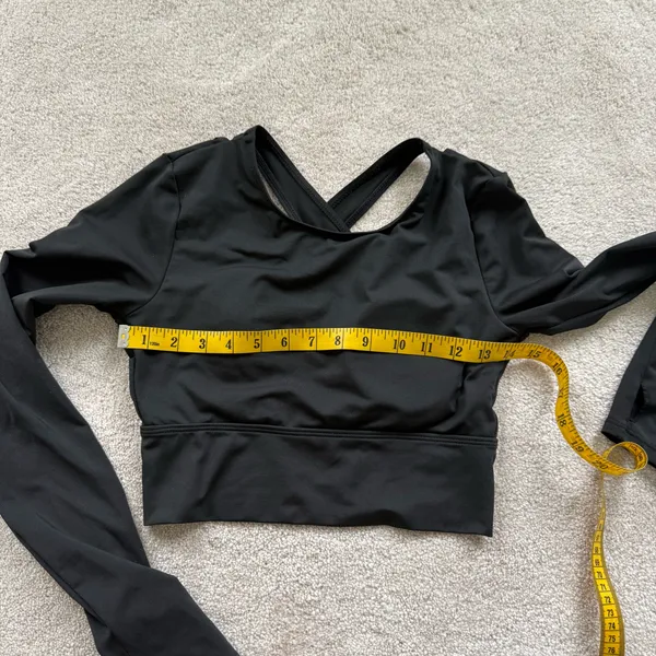 Gym Top T-shirt Crop Top Blouse Cover Up Tee Long Sleeve Sport Tee Slim Fit Top - Image 8