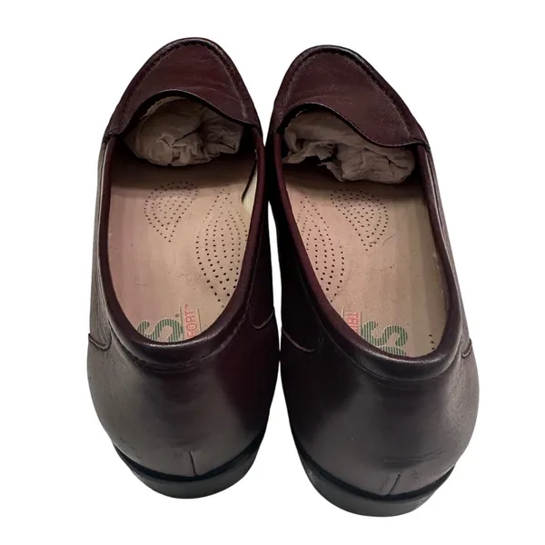 SAS Simplify Everyday Moccasin Loafer Antique Wine Women Sz 9.5N Leather Comfort - Image 4