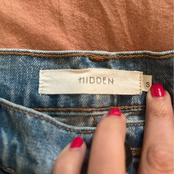 Hidden Medium High Waisted Denim Shorts Blue - Image 2
