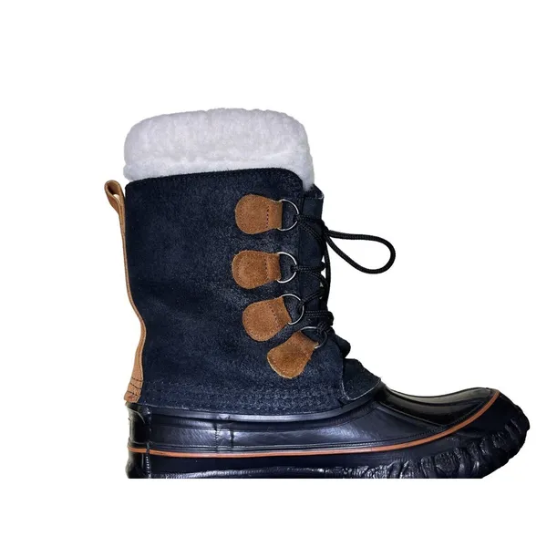 LaCrosse Women’s Black Suede Lined Lace Up Duck Boots Size 7 Shearling - Image 4