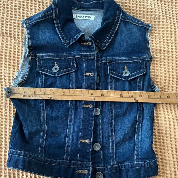 Sneak Peek Denim Vest Blue - Image 2