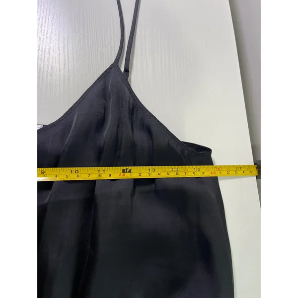 SeaShell Black V-Neck Cropped Camisole Top Adjustable Straps Size M‎ JT512D - Image 5
