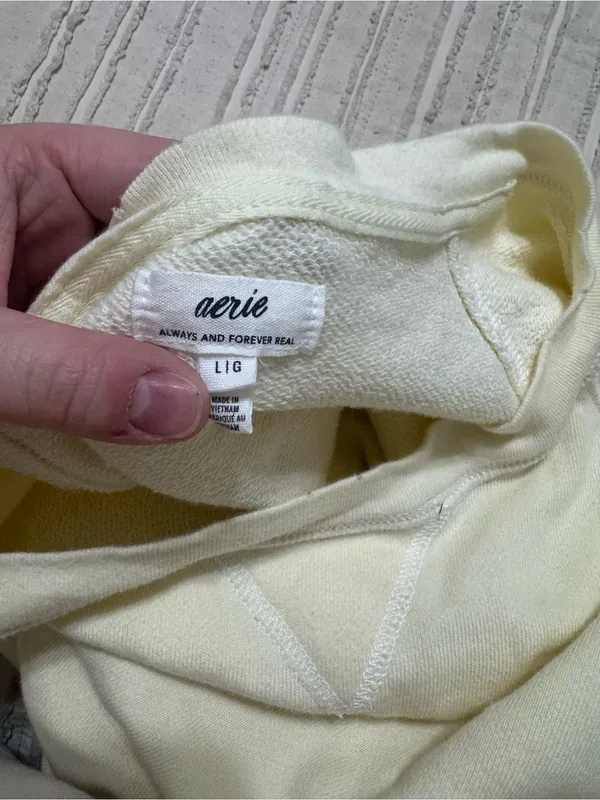 Aerie Butter Yellow Femme Short Sleeve Sweatshirt - Image 4