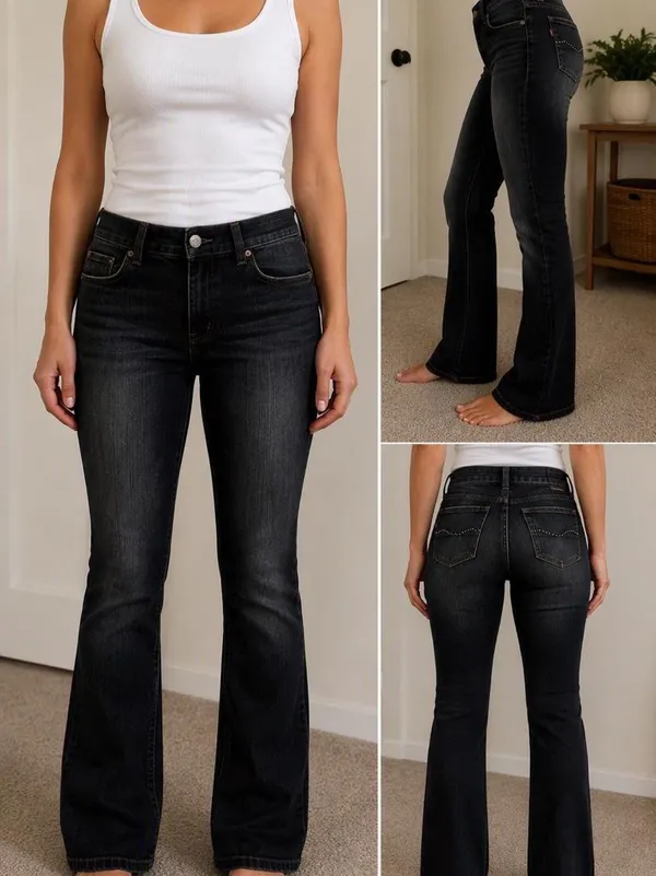 Daisy Fuentes Dark Wash Bootcut Jeans Size 6 - Image 6