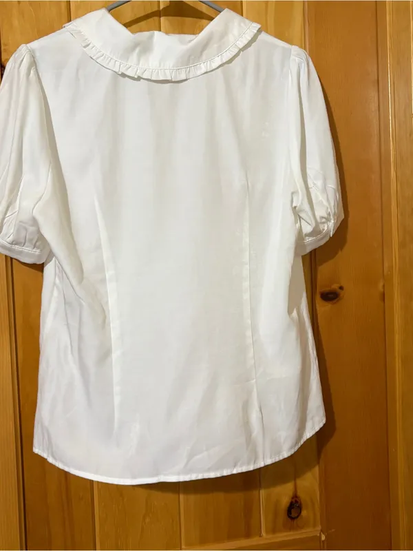 Allegra K Peter Pan collar blouse. Size M. White Size M - Image 5