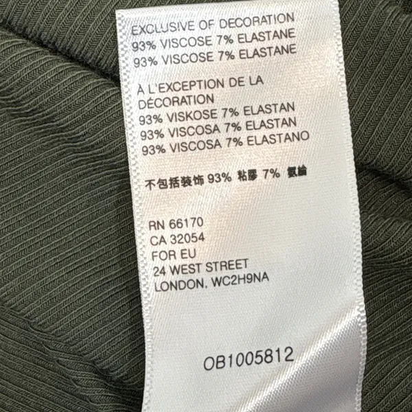 Free People Shimmy Shake Top‎ Army Green Ribbed Oversized Low Open Back Small - Image 5