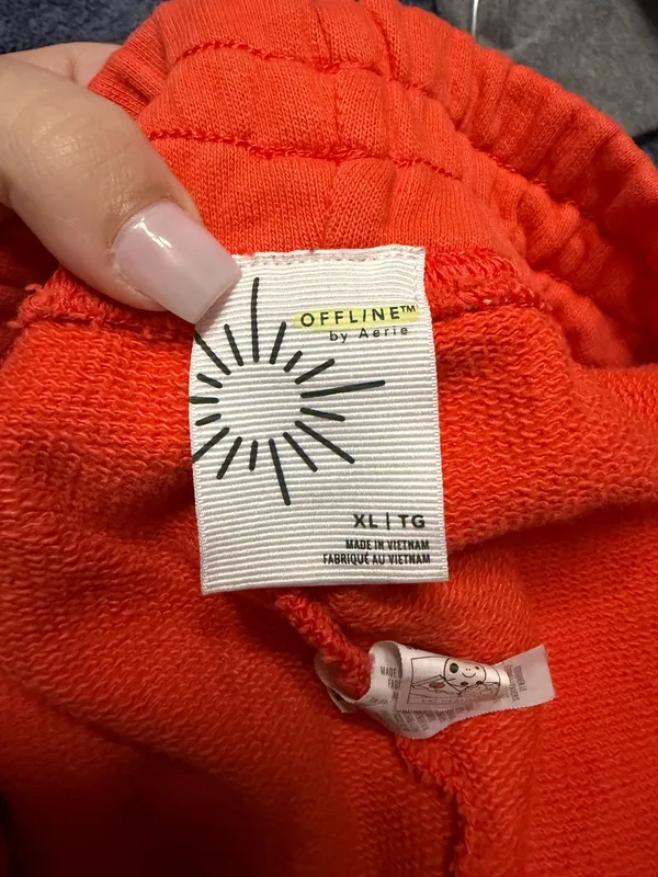 Orange Aerie Wide Leg Sweatpants - Image 3