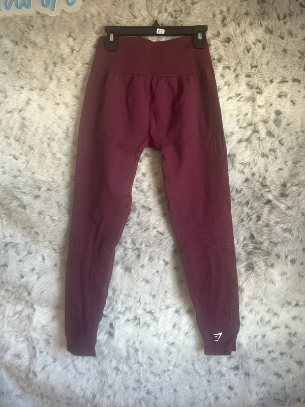 324. Gymshark medium Seamless High-Waist Maroon Leggings - Image 2