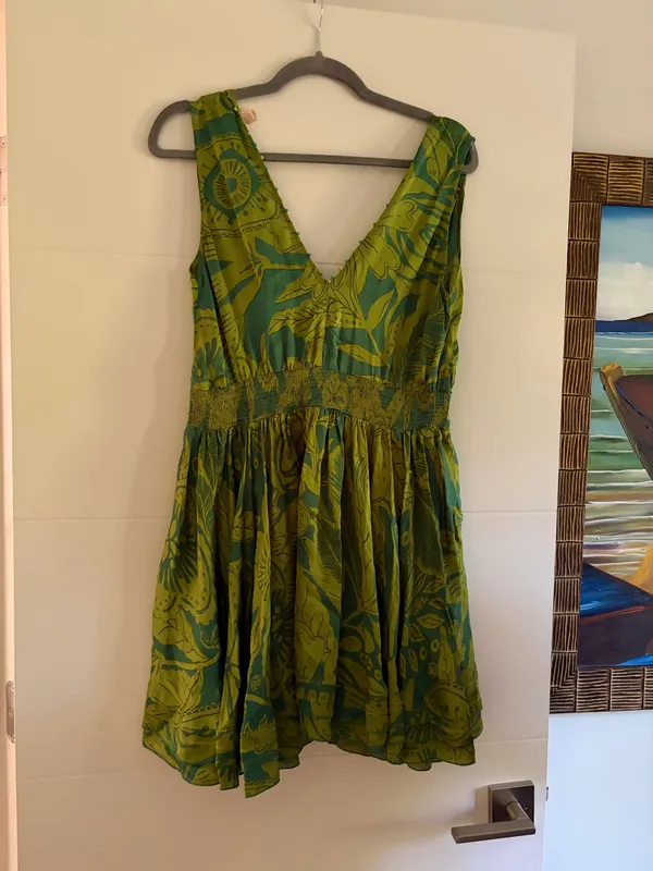 Poupette St. Barth Green Forest Mini Dress - Image 4