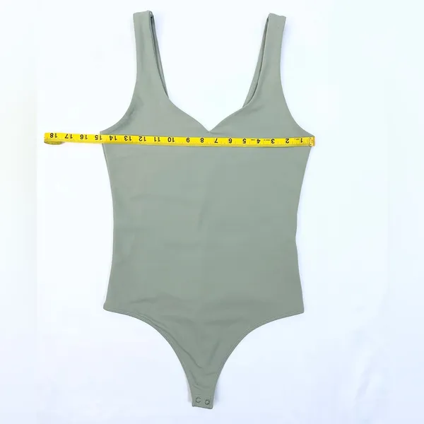 Abercrombie & Fitch Soft Matte Seamless Sweetheart Bodysuit - Mint Green - S - Image 8