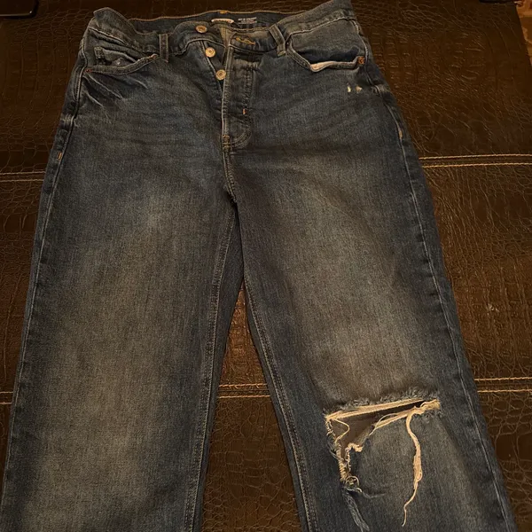 Old Navy Extra High Rise Sky Hi Straight Jeans Button Fly Womens Size 10 - Image 7