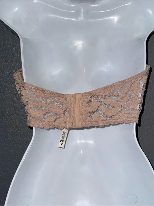 Intimately Free People FP Women's Strapless Lace Beige Brown Bralette 36DD - Image 4