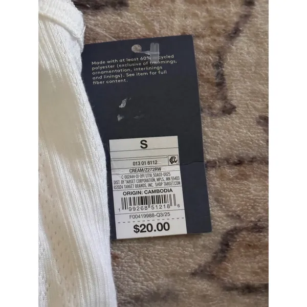 Universal Threads Cream Pointelle Square Neck Top S NWT MSRP $20 - Image 5