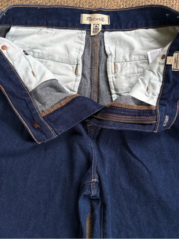 Like New Madewell Baggy Straight Jeans Size 28 - Image 7