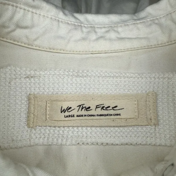 We The Free by‎ Free People "Dylan" Peplum Cotton Denim Shacket – Women's Large - Image 10