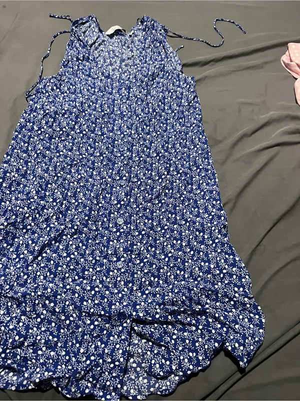 & other stories Blue Floral Sleeveless Summer Dress - Image 4