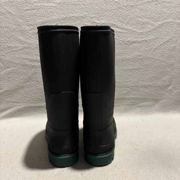 Unbranded Unisex Black & Green Rubber Rain & Garden Boots size 7 made in U.S.A. - Image 5
