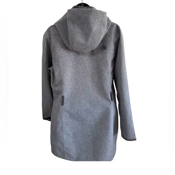 The North Face Women’s Wind Wall Jacket Coat Long Gray Missing Belt Sz L - Image 9