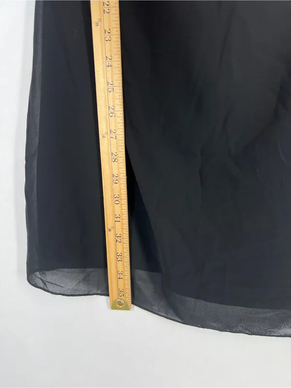 Grace Karin Black Chiffon Split Sleeve Shift Dress Size S NWT - Image 10