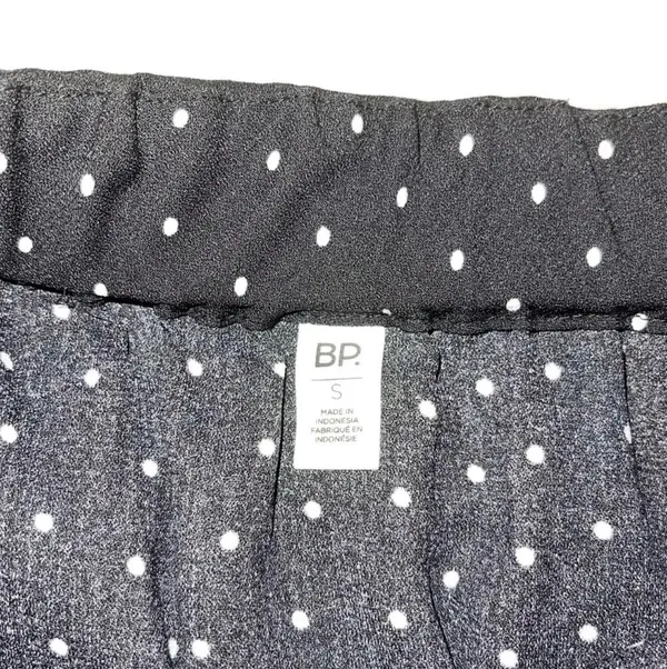 bp Polka Dot Mini Skirt Black & White High Rise Unlined - Image 10
