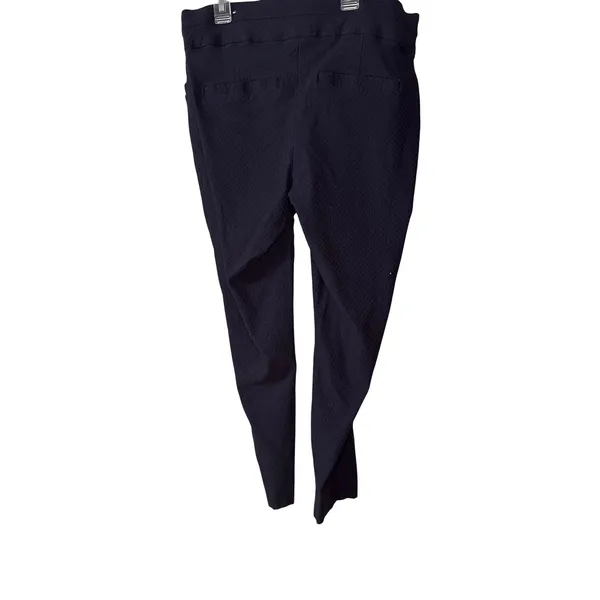Maurices Womens Navy Blue Textured Pull On Stretch Dress Pants Size 18 REG - Image 4