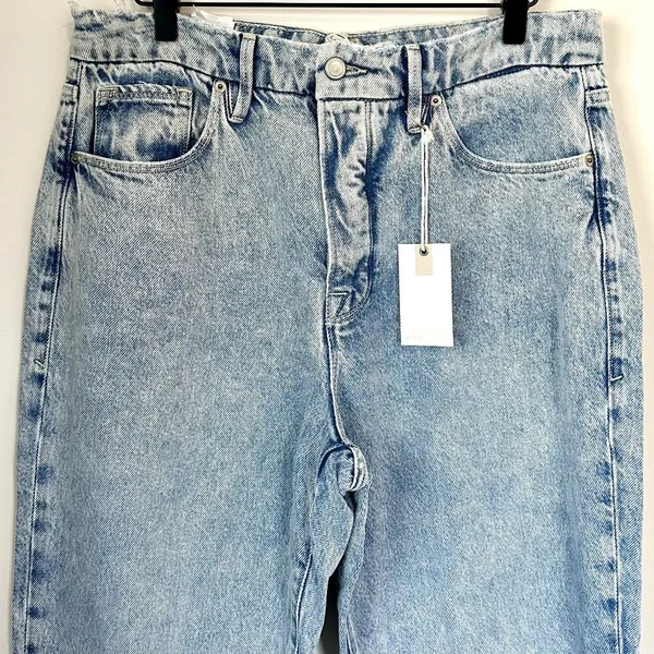 NWT Good American Good Boy Light Wash Blue Jeans - Size 12 / 31 - Image 3