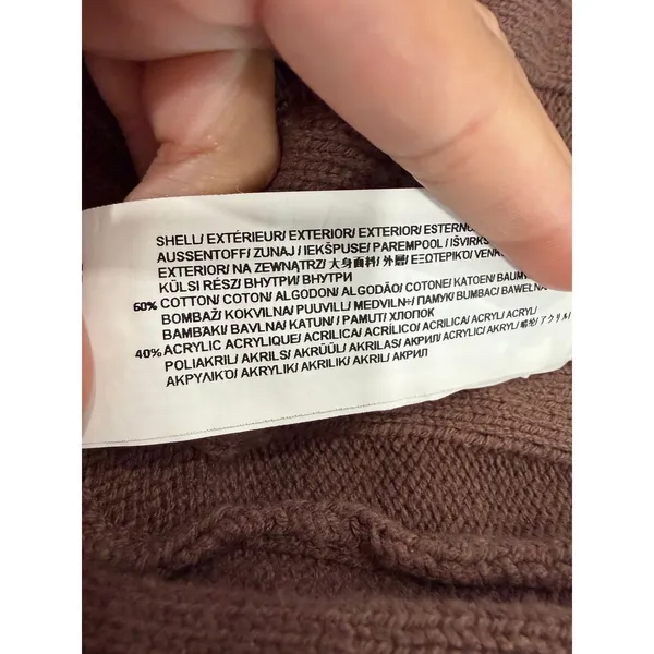 Anthropologie Sovere Chocolate Laced Knot Fisherman Sweater Oversized XS - Image 6