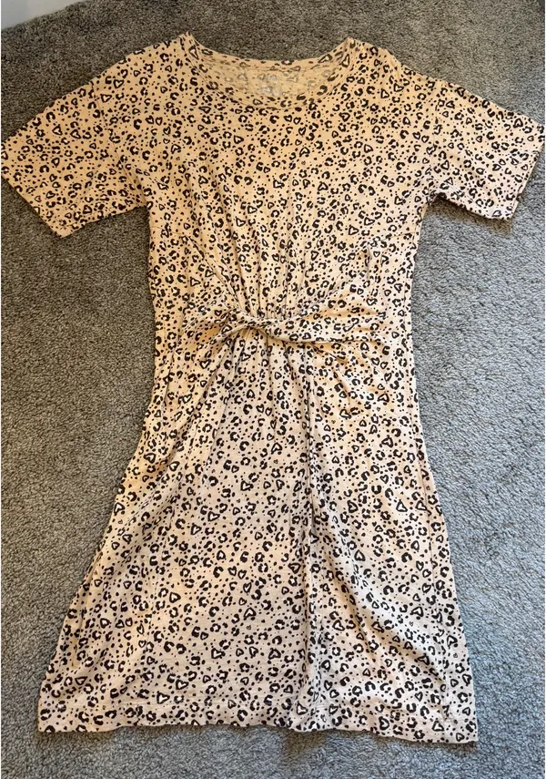 aerie Beige and Black Leopard Print Dress - Image 2