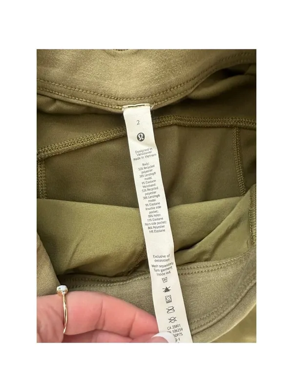 Lululemon Relaxed High Rise Pant Bronze Green Jogger Size 2 - Image 6