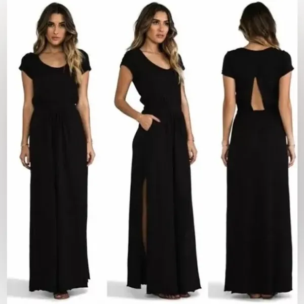 Free People FP Beach Audrina Side Slit Maxi Dress - Image 3