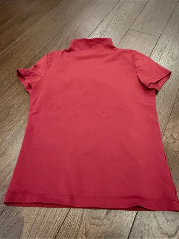 Madewell Women’s Short Sleeve Red Mock Neck Top Size Small - C27-170 - Image 3