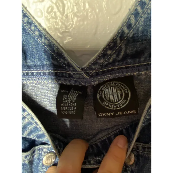 Vintage 90's DKNY Women's Blue Overalls Cotton Streetwear Casual - Image 5