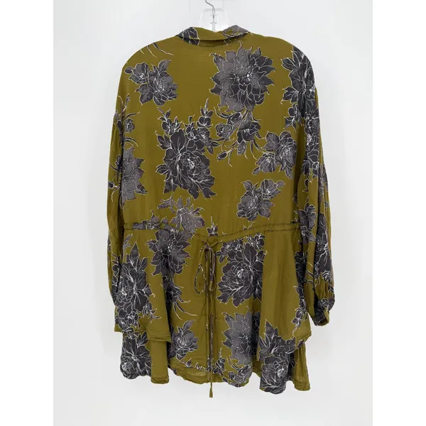 Free People Shake It Mini Dress Women S Olive Floral Boho Whimsigoth Romantic - Image 10