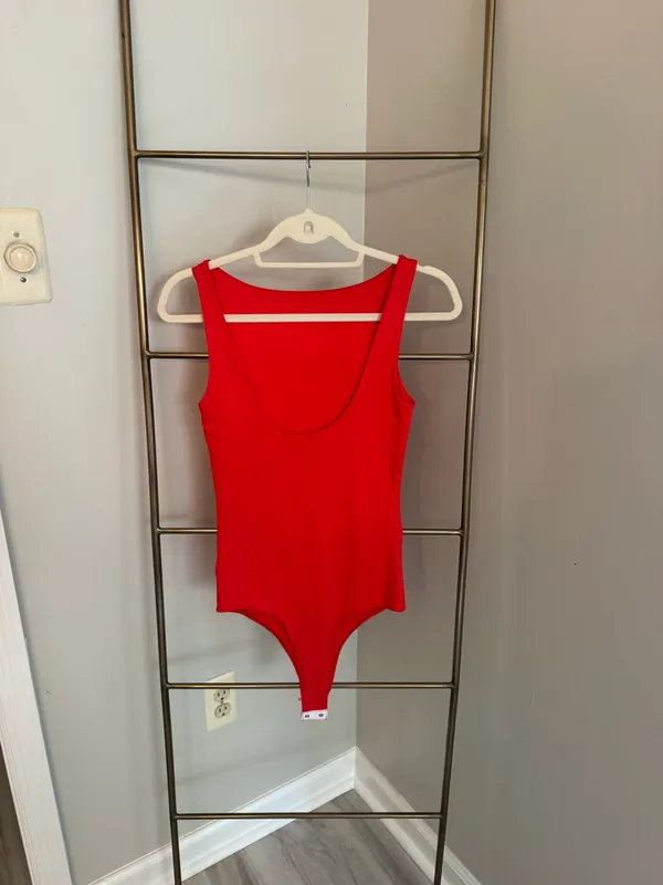 Live in the Moment Coral Tank Bodysuit - Image 2