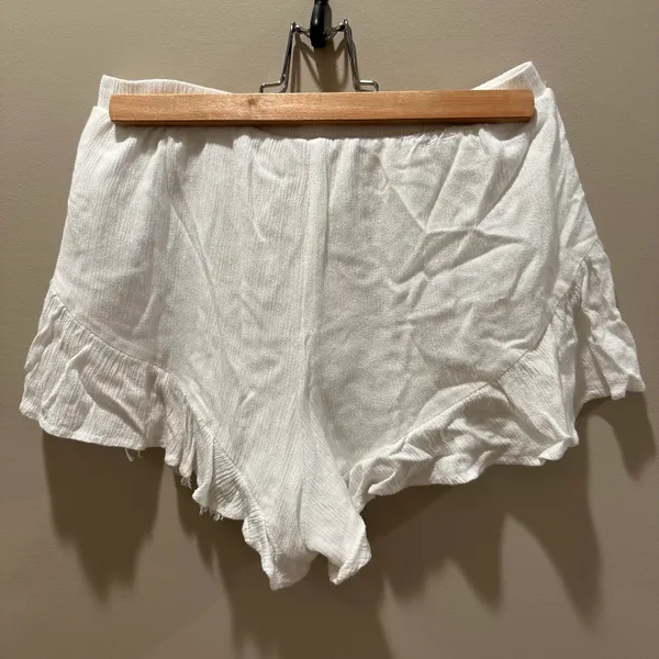 White Flowy Shorts - Image 3