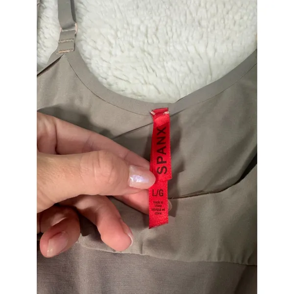 SPANX Shapewear Bodysuit Tan Nude Smoothing Size L - Image 3
