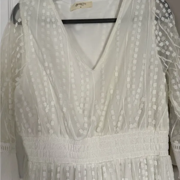 A Beautiful Soul Elegant White Maxi Dress Lace Ruffles - Image 4