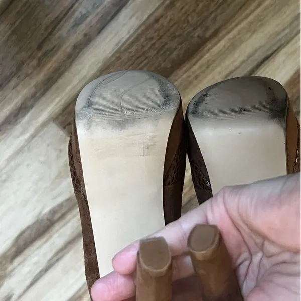 Antano brown leather open toed booties Size 7.5 - Image 5